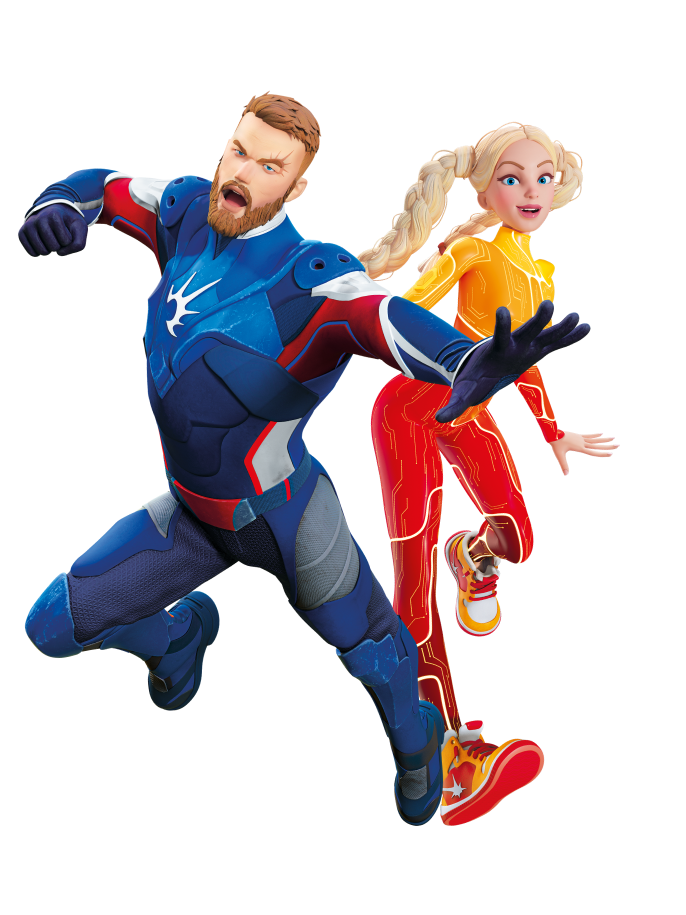 Russian Superheroes Peresvet and Zarya